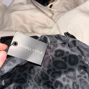 Kendall and Kylie cheetah print black backpack mini
